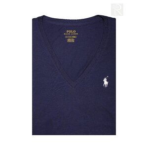 Polo Ralph Lauren Women's Short Sleeve CLSC Fit V-Neck T-Shirt Navy MSRP $58.00